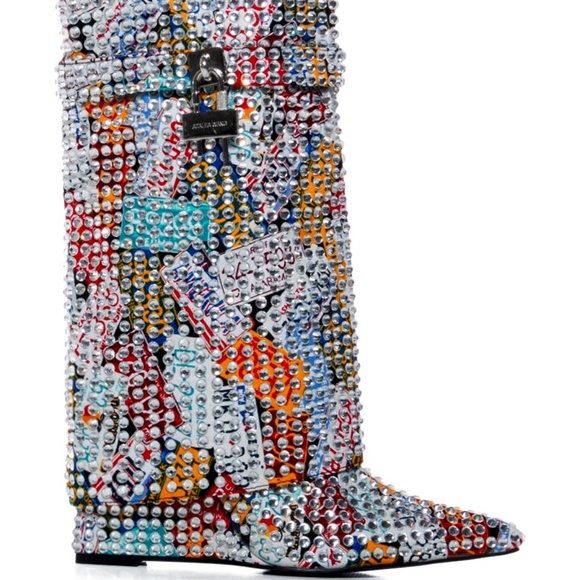 AZALEA WANG TUPELO MULTI DIAMOND COVERED BOOT - Picture 1 of 6